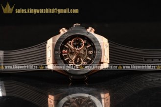 1:1 Hublot Big Bang Unico Magic Rose Gold Chrono RG/RU Skeleton Swiss Valjoux 7750