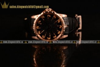Roger Dubuis Excalibur Knights of the Round Table II RG/LE Black Jade Citizen 6T51 Manual Winding (AAAF)