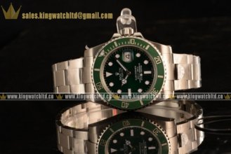 1:1 Rolex Submariner 904 SS/SS Green Clone AP Calibre 3126 Auto (JF)