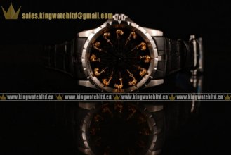 Roger Dubuis Excalibur Knights of the Round Table II SS/LE Black Jade Citizen 6T51 Manual Winding (AAAF)